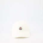 Moncler velvet cap, luxury women's accessories, beige velvet cap, designer headwear, elegant women's cap