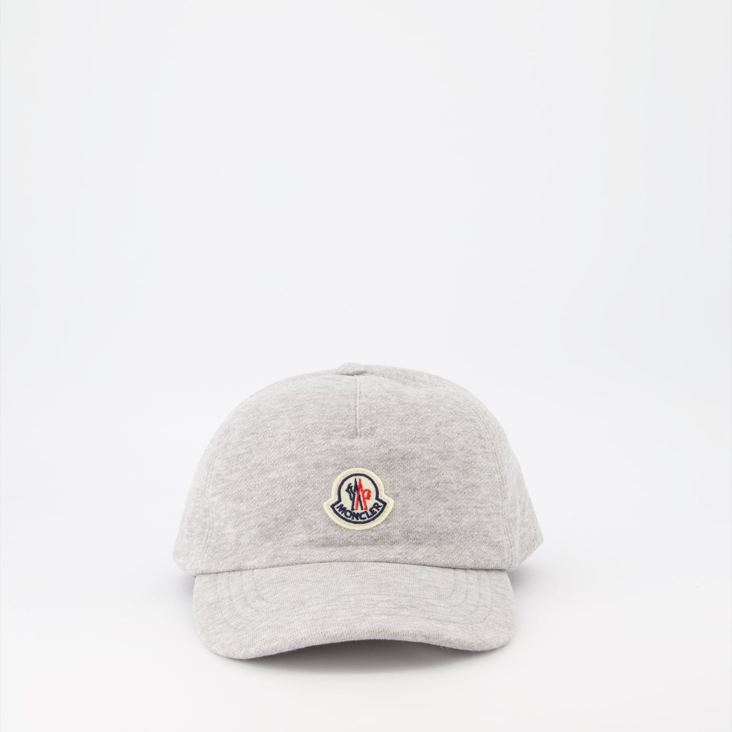 Moncler cap, grey baseball cap, men's luxury accessories, designer logo cap, premium headwear