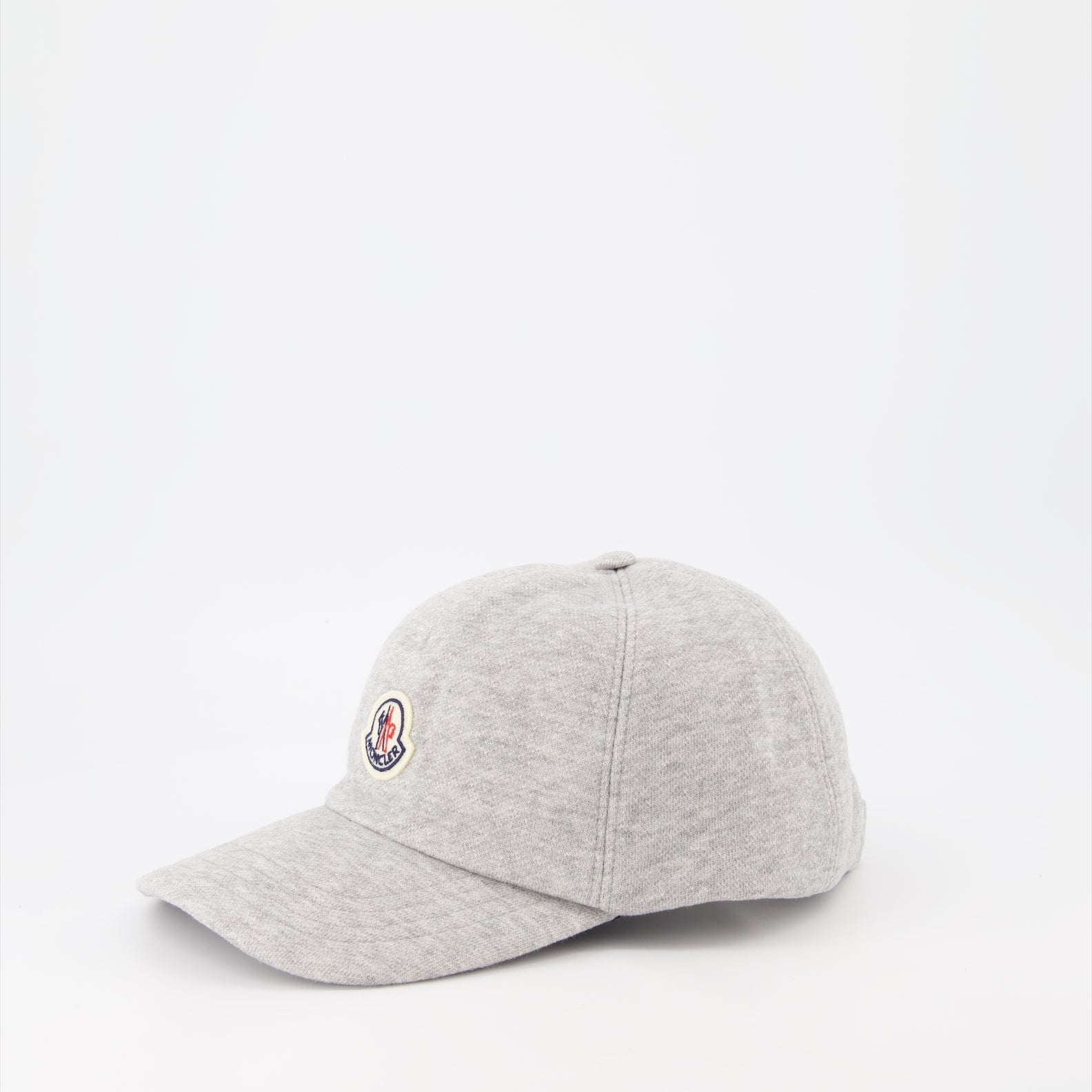 Moncler cap, grey baseball cap, men's luxury accessories, designer logo cap, premium headwear