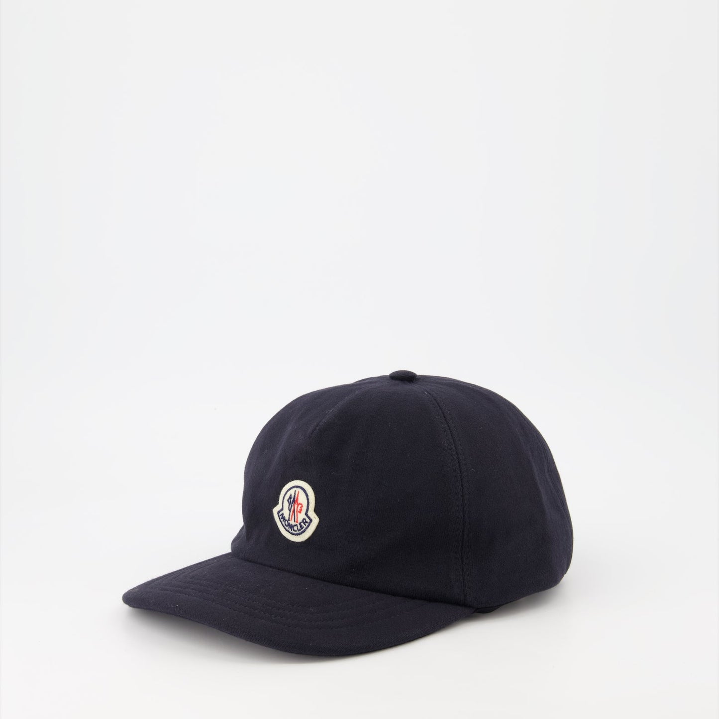 Moncler cap, luxury men's accessories, designer headwear, blue logo cap, men's fashion