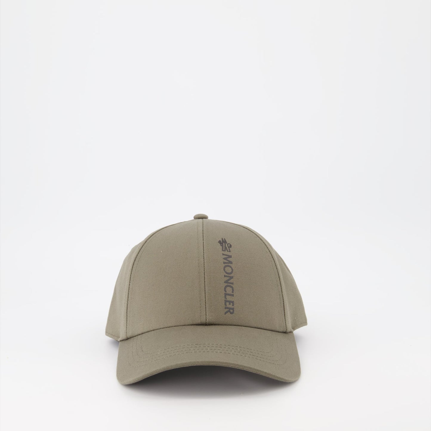 Moncler cap, men's luxury accessories, beige logo cap, high-end fashion, premium headwear