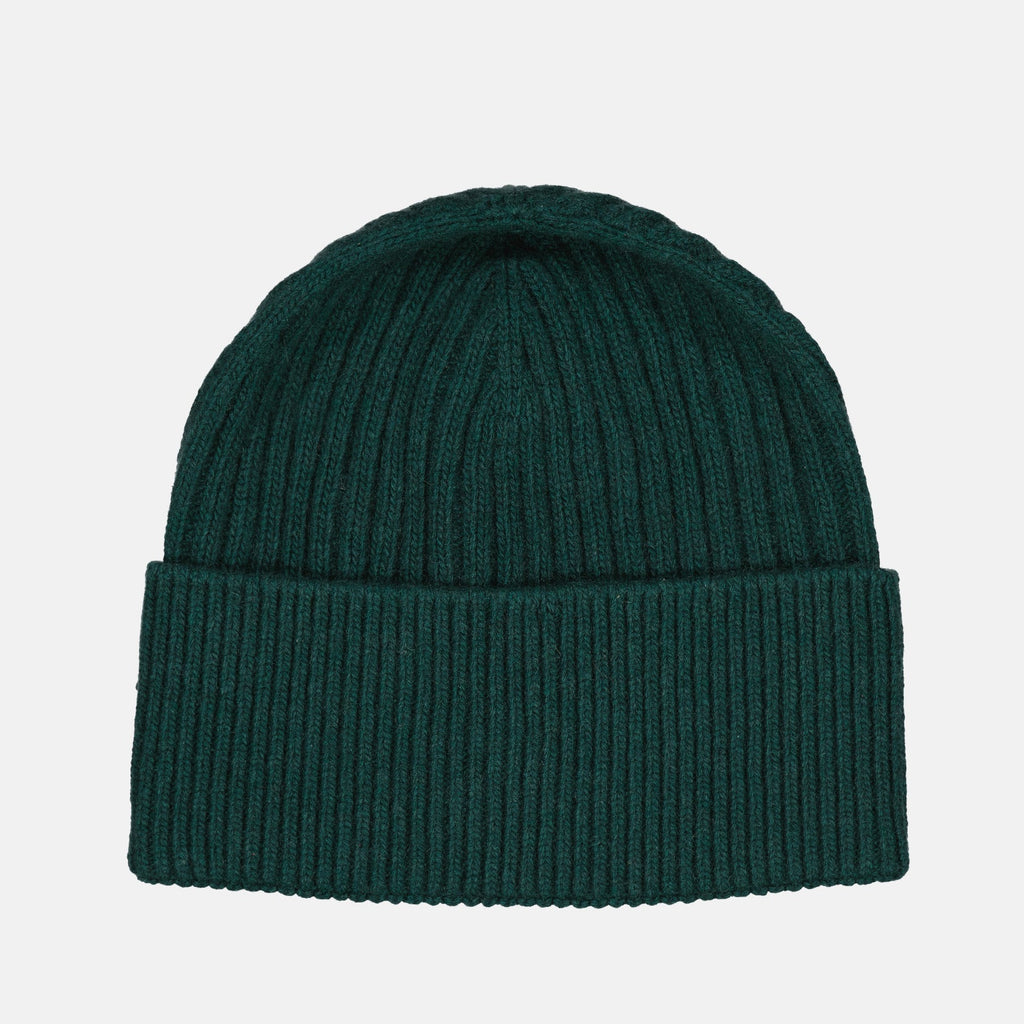 Moncler beanie, green logo beanie, luxury winter accessories, Moncler Grenoble, designer beanie