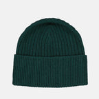 Moncler beanie, green logo beanie, luxury winter accessories, Moncler Grenoble, designer beanie