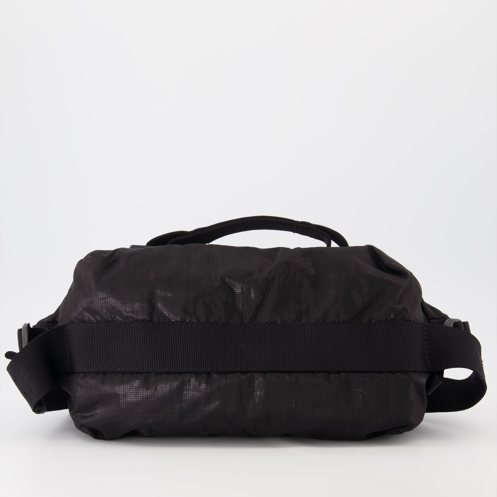 Moncler bum bag, luxury men's accessories, black leather bum bag, designer bum bag, high-end men's fashion