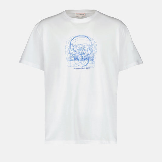 Alexander McQueen, Skull T-shirt, Men's luxury fashion, Designer T-shirt, White T-shirt