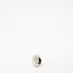 Alexander McQueen, silver ring, women's jewelry, luxury accessories, faceted stone ring