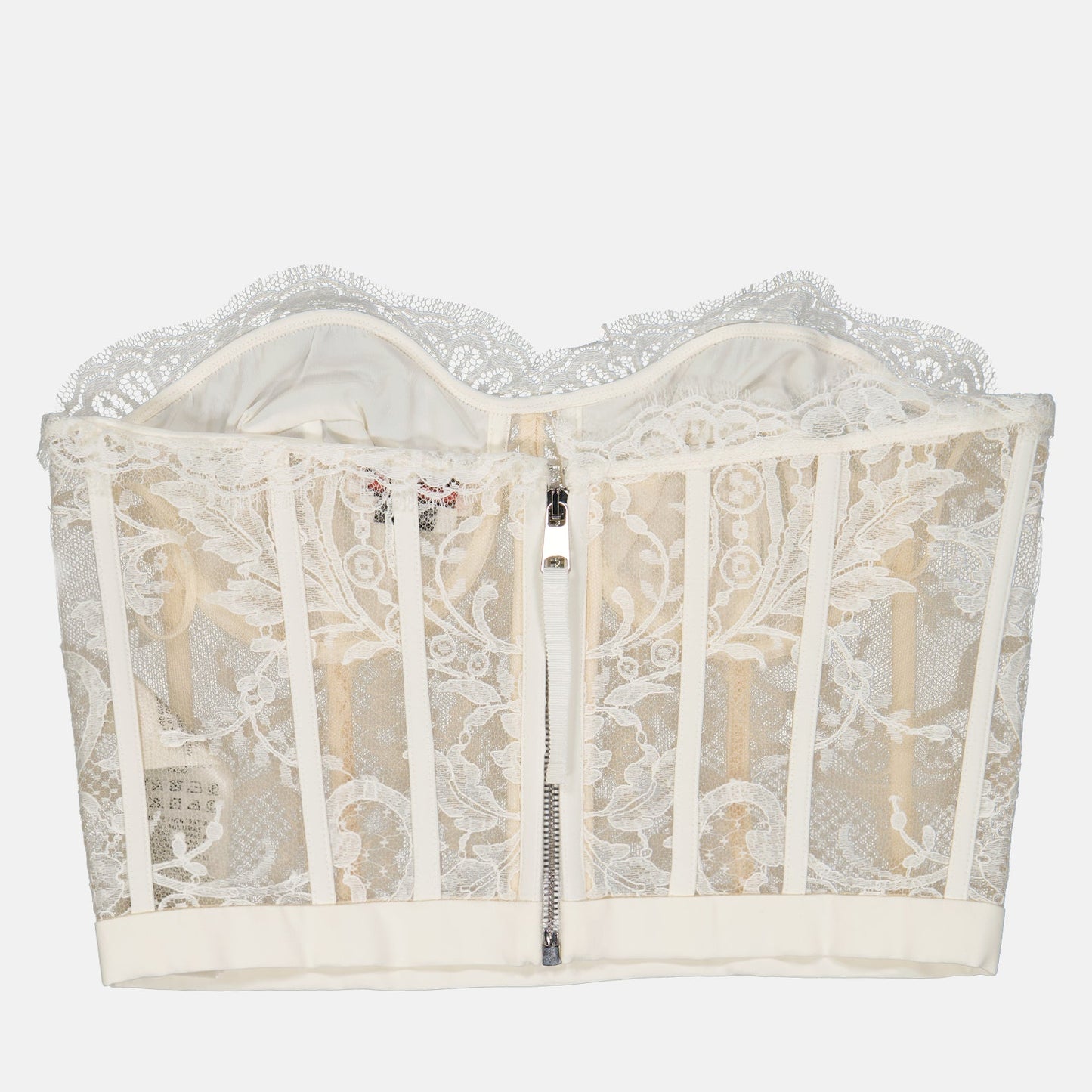 Alexander McQueen, white lace corset, luxury fashion, women's corset, designer corset