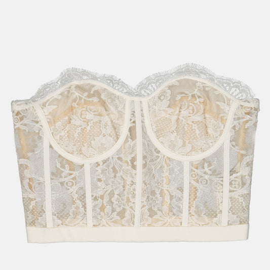 Alexander McQueen, white lace corset, luxury fashion, women's corset, designer corset