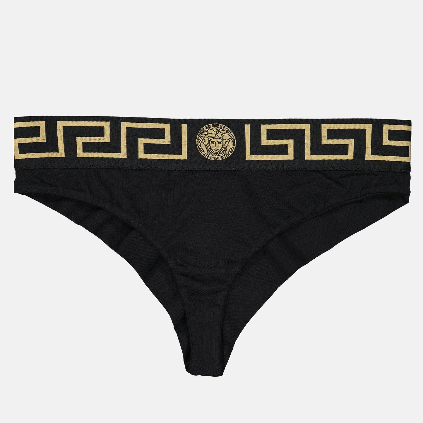 Versace lingerie, Medusa Slip, luxury lingerie, women's designer underwear, black slip