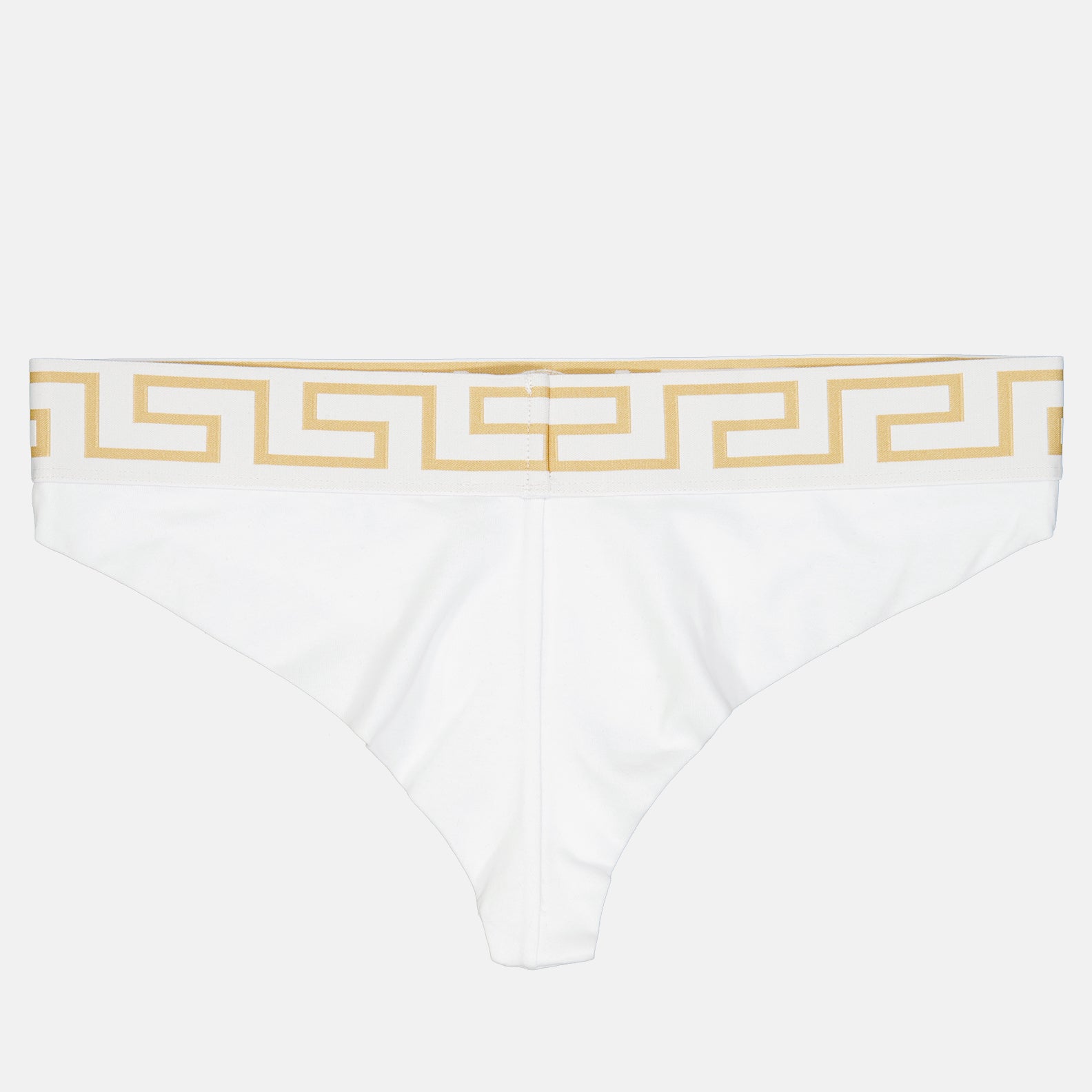 Versace, Medusa Briefs, Women's Luxury Underwear, White Briefs, Designer Lingerie