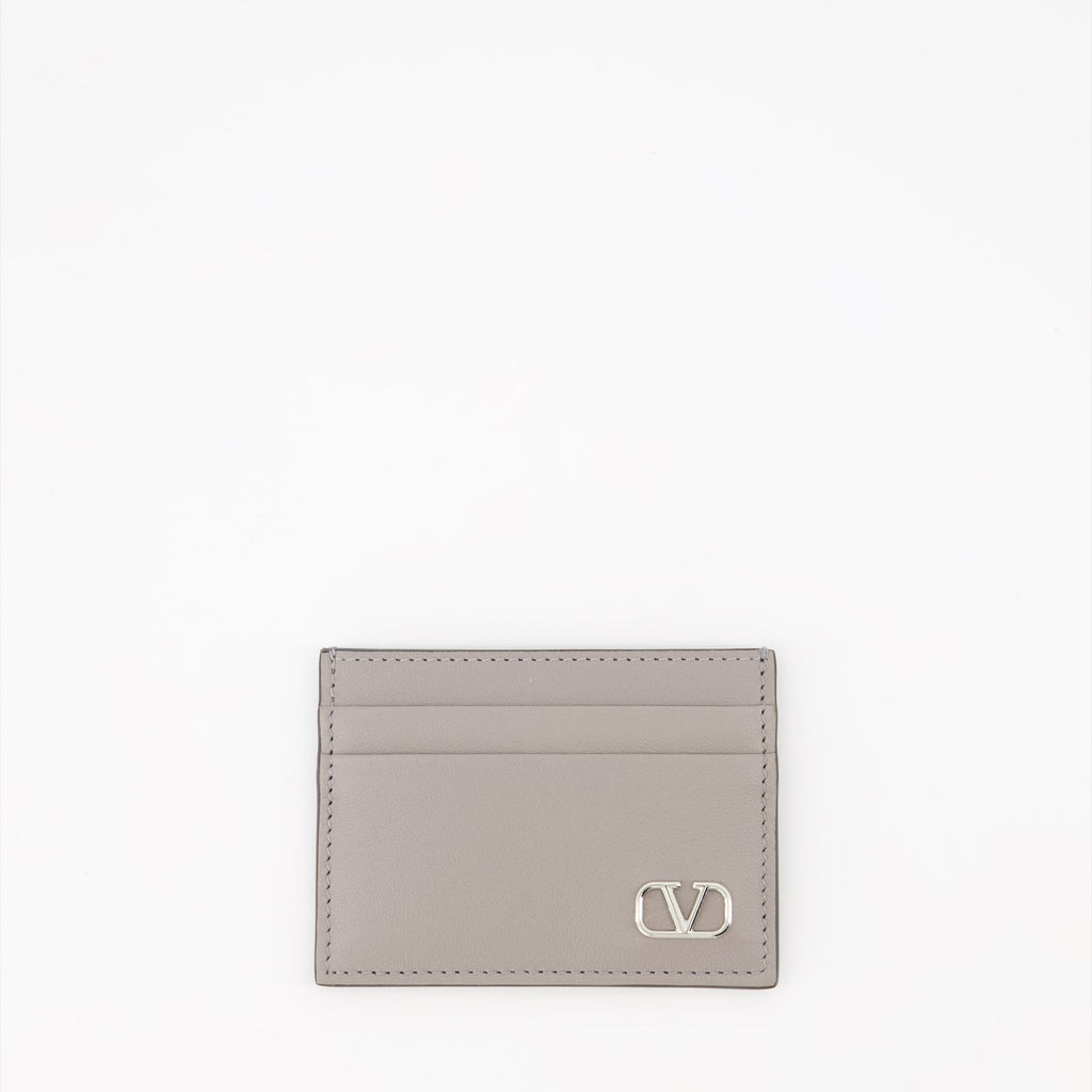 Valentino Garavani, VLogo card holder, grey card holder, men's accessories, luxury card holder