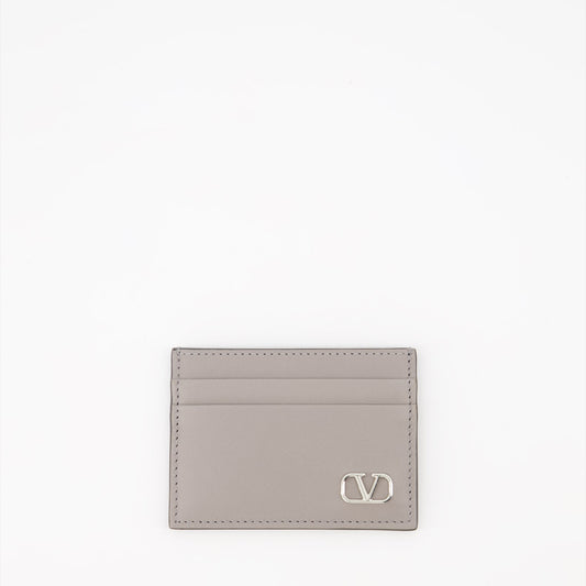 Valentino Garavani, VLogo card holder, grey card holder, men's accessories, luxury card holder