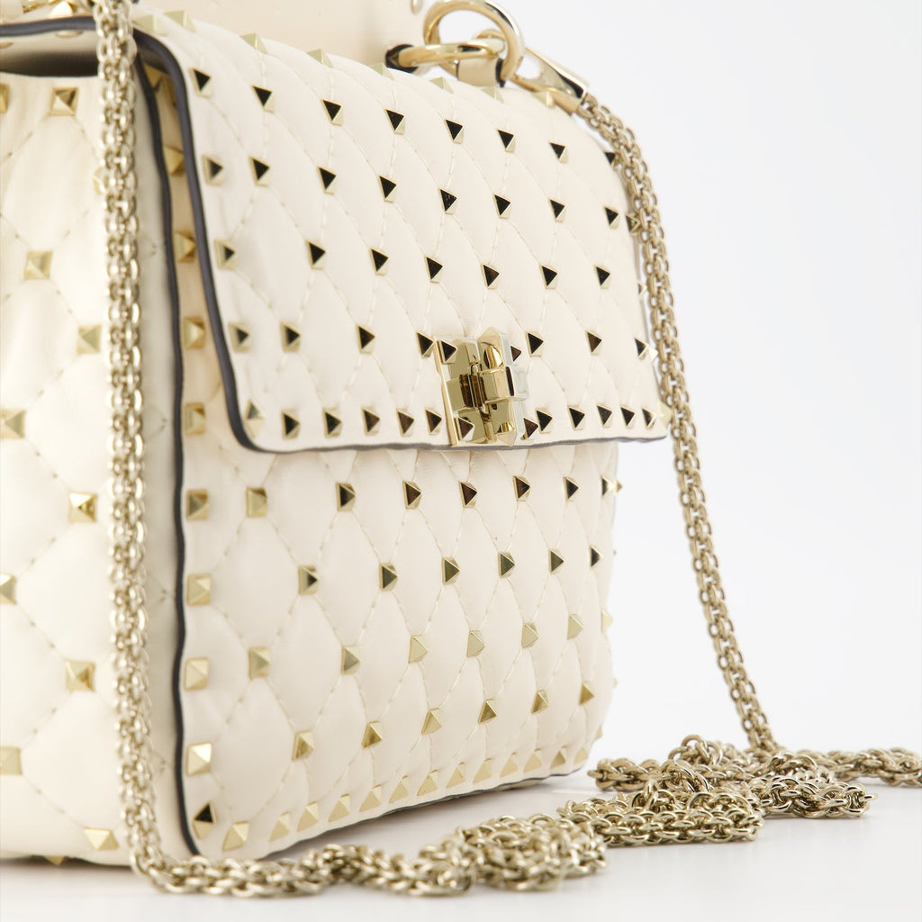 Valentino Garavani, Rockstud Spike, luxury bag, women, white bag