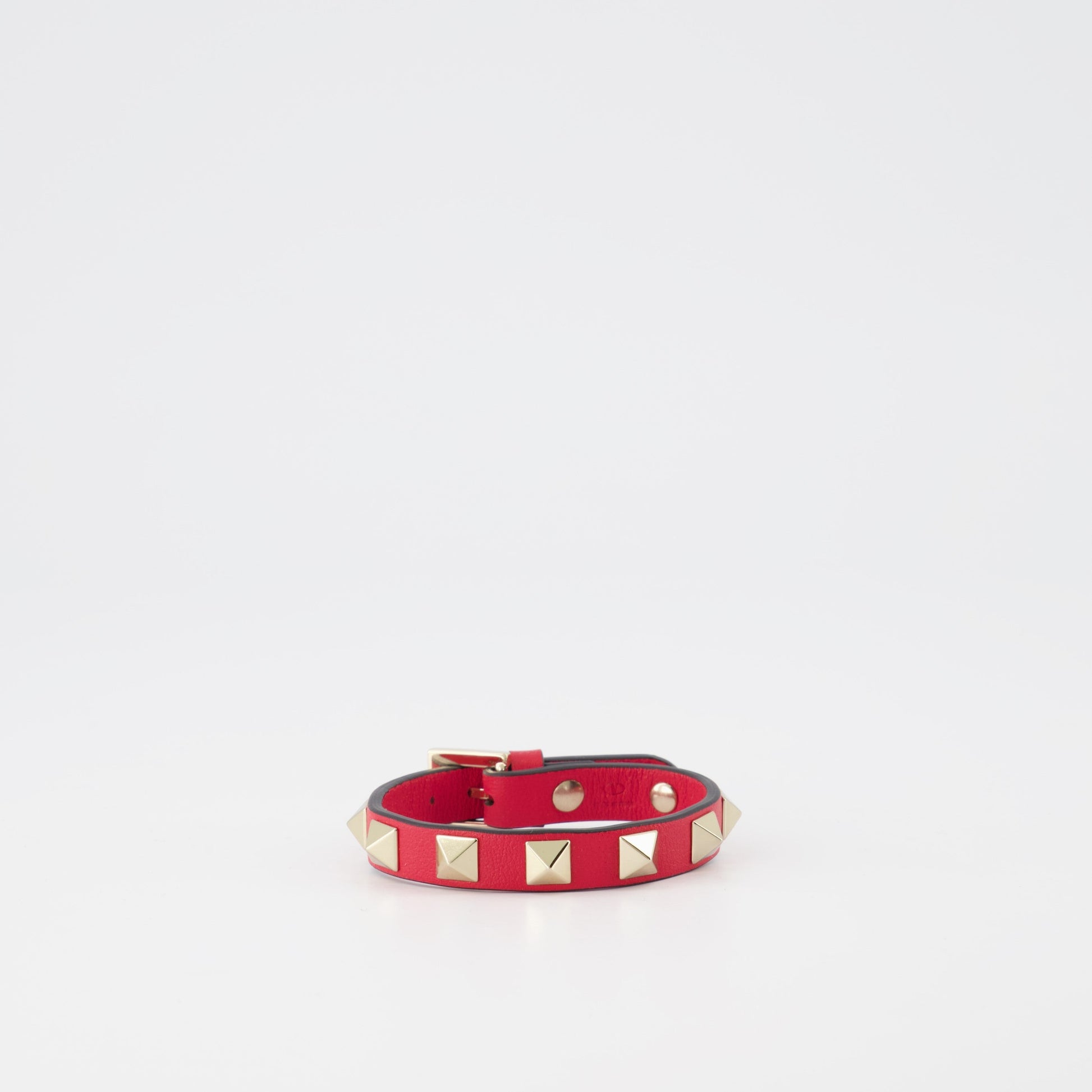 Rockstud bracelet, Valentino Garavani, luxury accessories, women's fashion, red bracelet