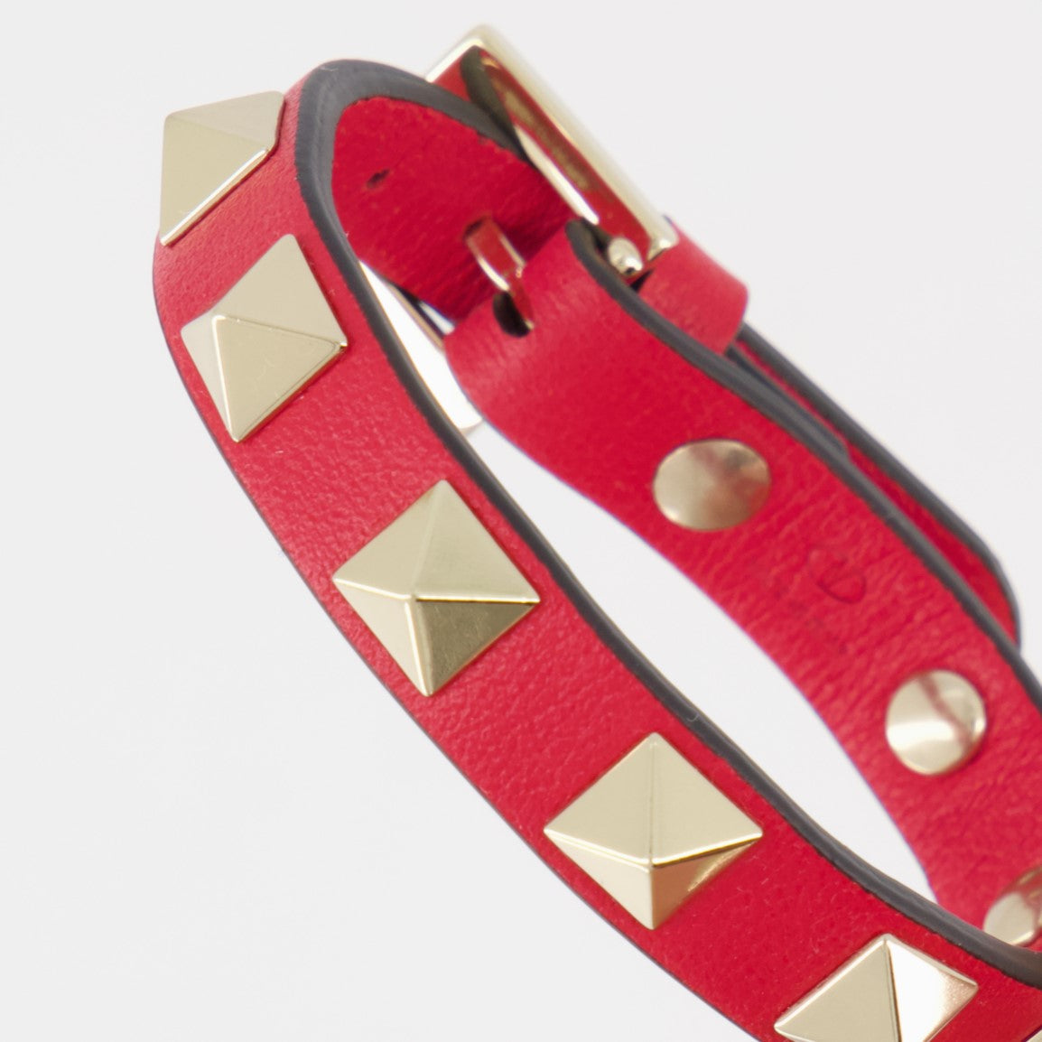 Rockstud bracelet, Valentino Garavani, luxury accessories, women's fashion, red bracelet