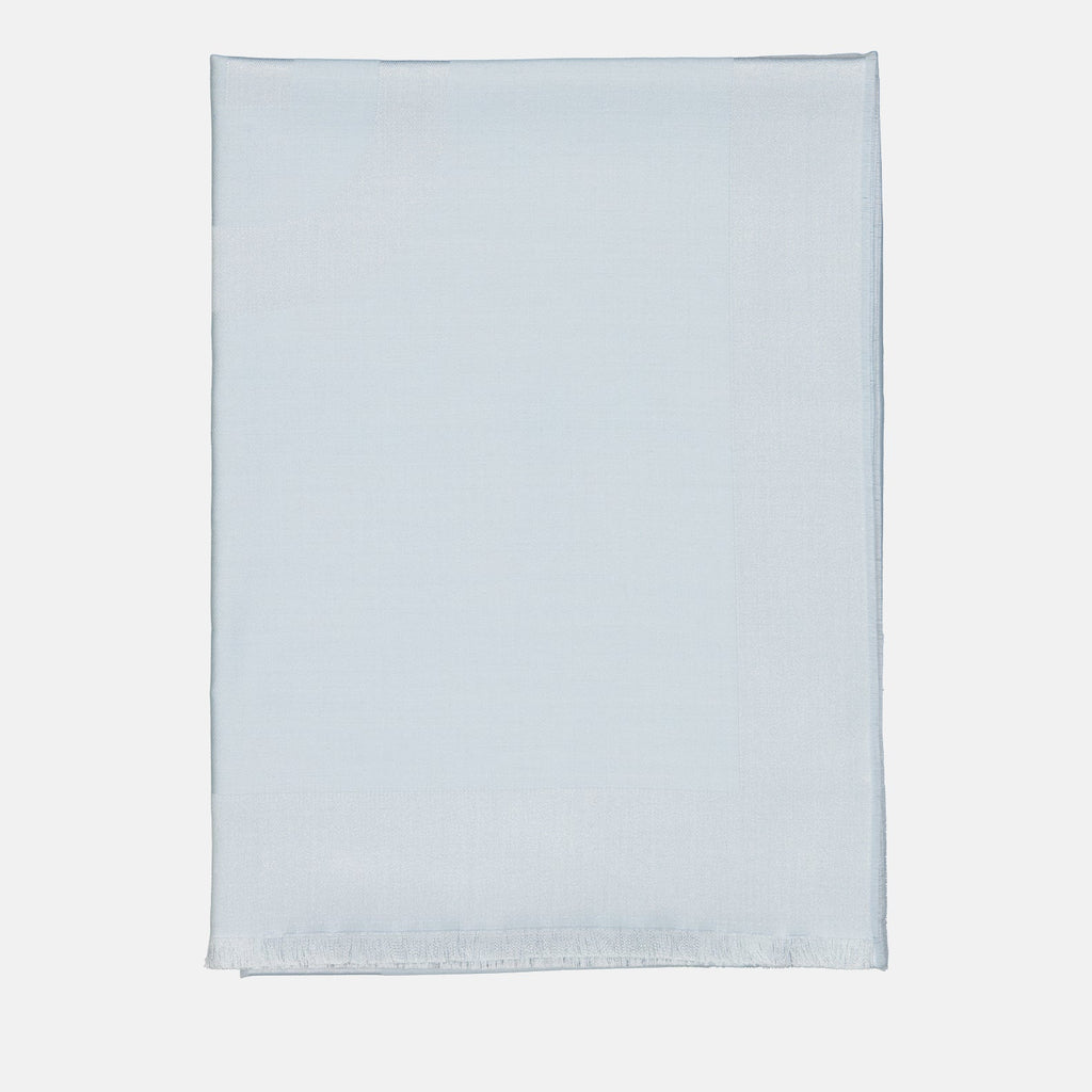 Givenchy scarf, silk-wool scarf, luxury women's scarf, designer accessories, blue scarf