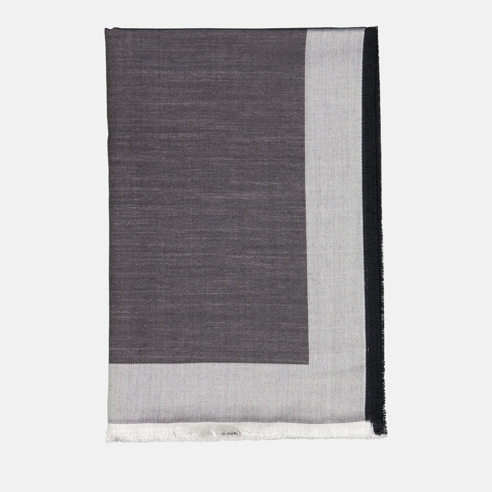 Givenchy scarf, women's silk scarf, luxury accessories, grey and black scarf, high-end fashion