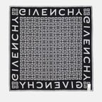 Givenchy silk scarf, luxury women's accessories, 4G pattern, designer scarf, elegant black scarf