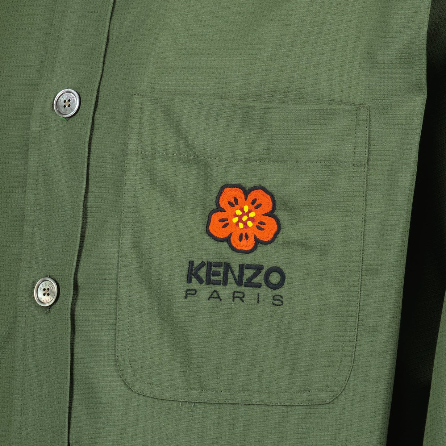 Kenzo shirt, Boke Flower, luxury fashion, elegant kaki, designer menswear