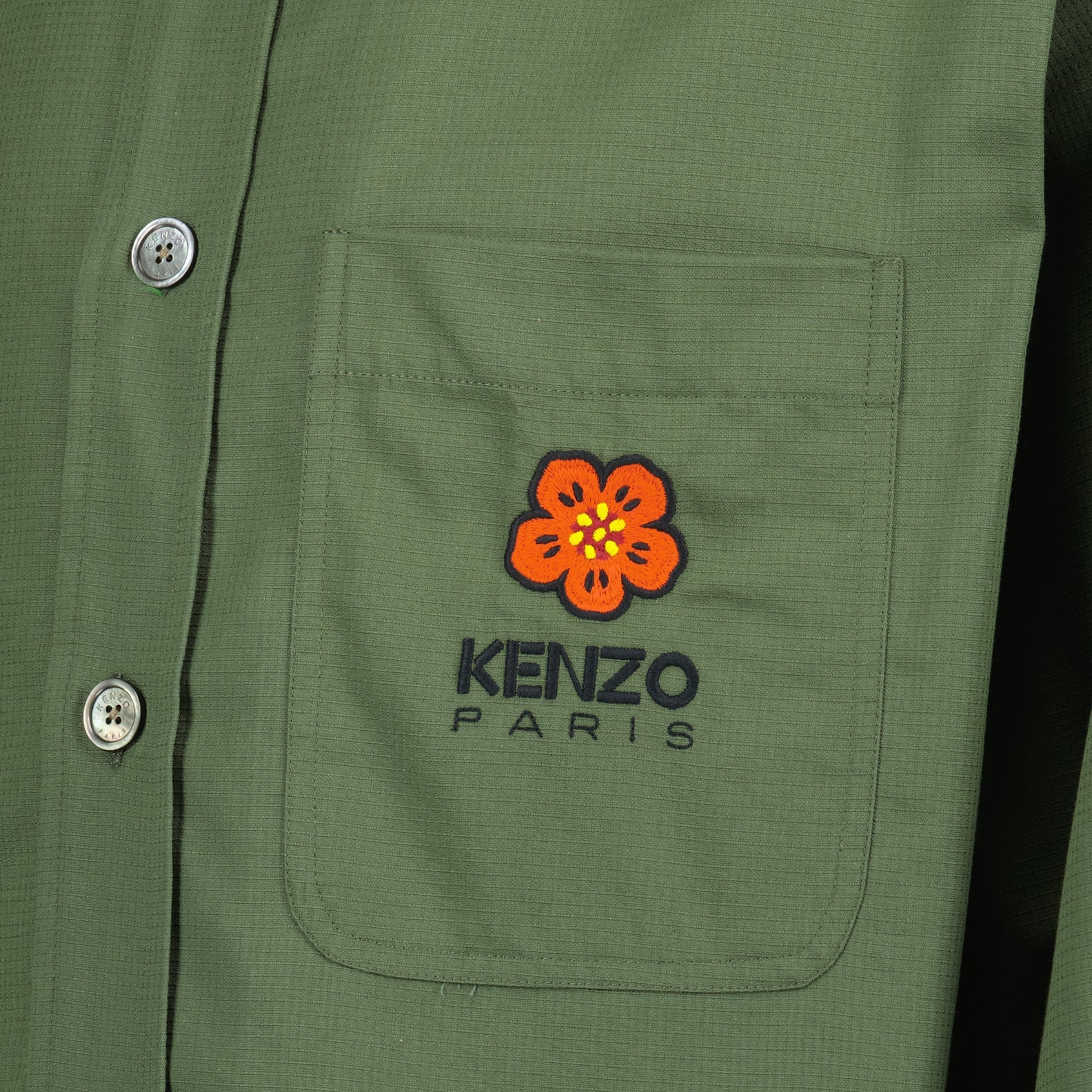 Kenzo shirt, Boke Flower, luxury fashion, elegant kaki, designer menswear