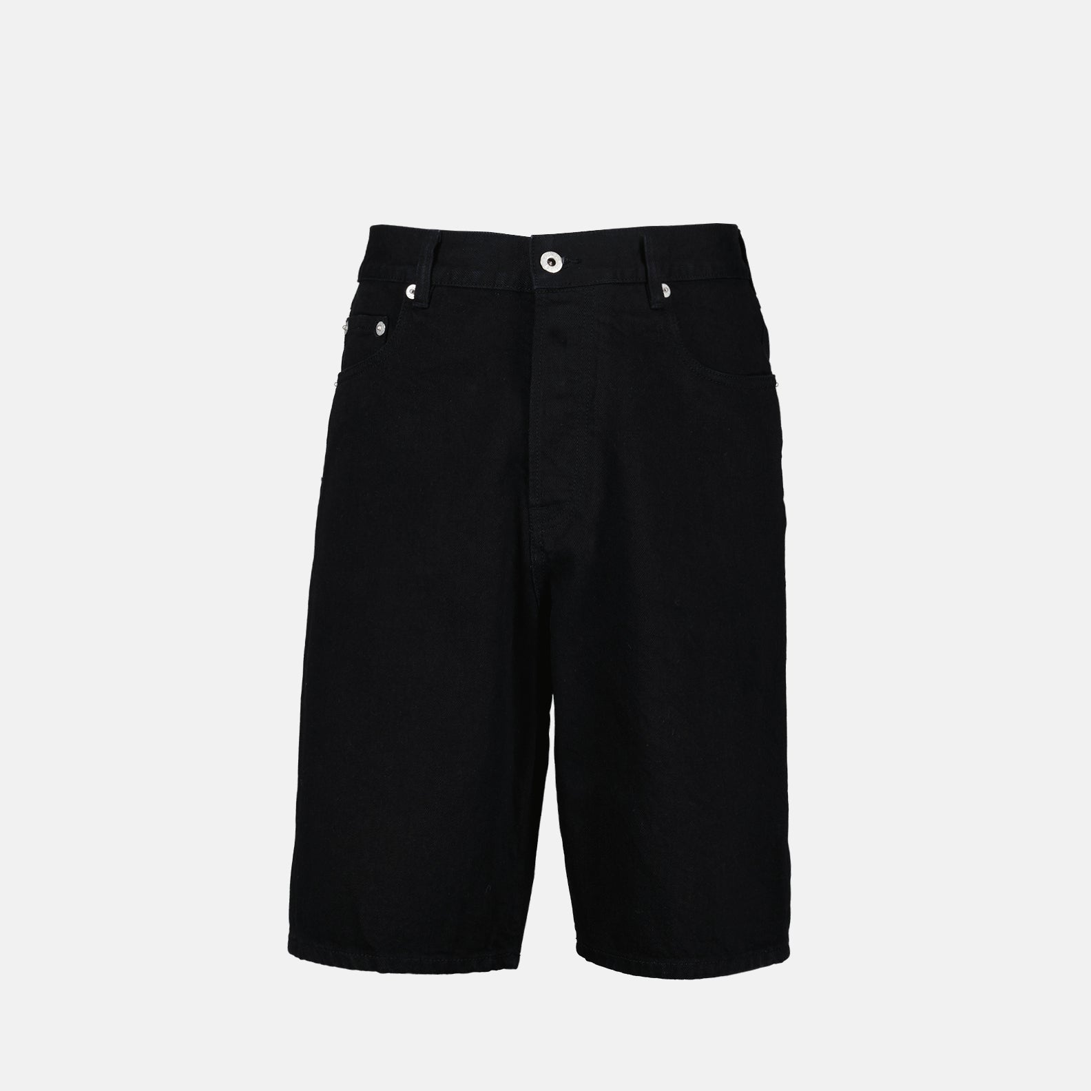 Kenzo denim shorts, Himawari Noir, luxury men's shorts, high-end men's fashion, black denim shorts