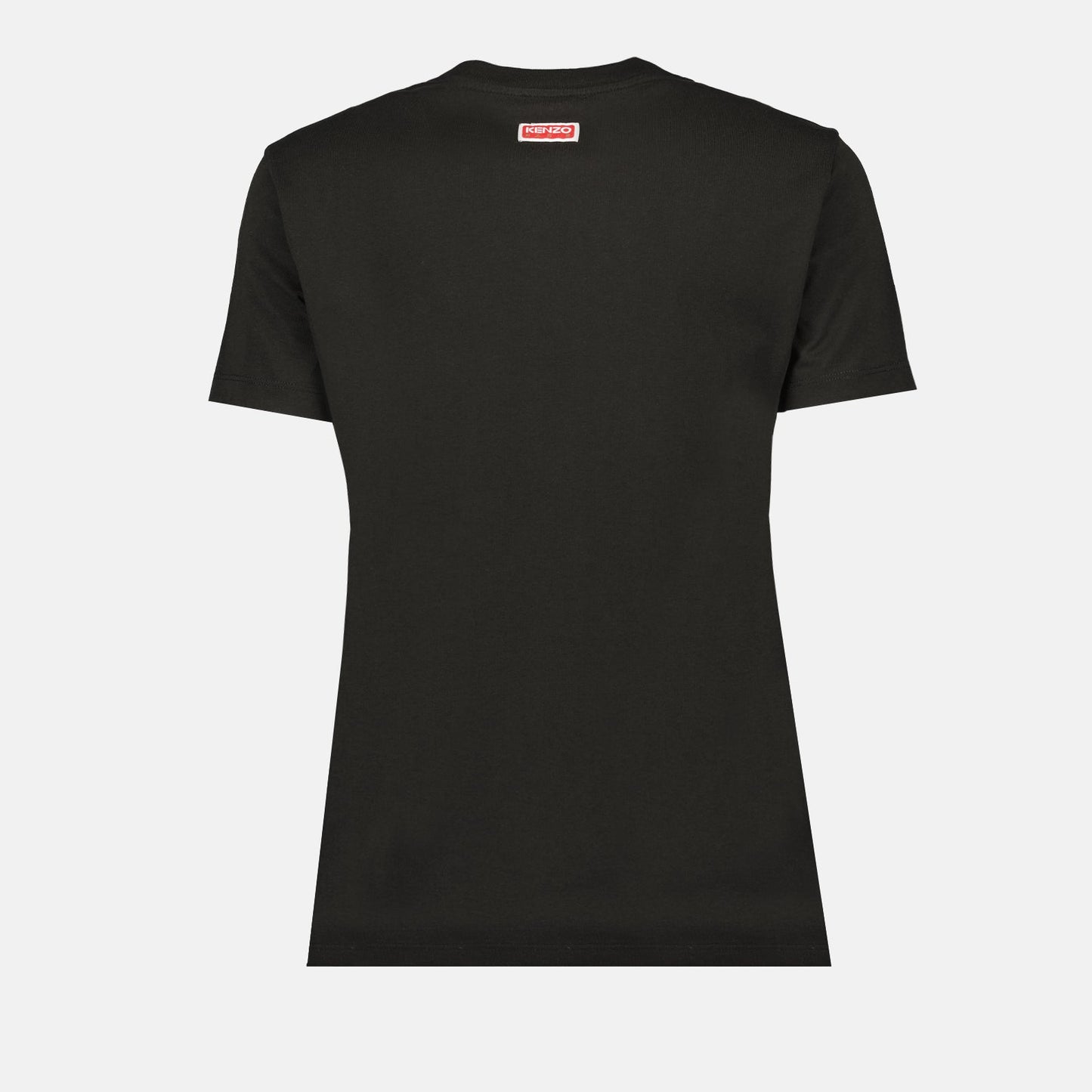 Kenzo, women's luxury T-shirt, Rue Vivienne 1970, elegant black T-shirt, sophisticated women's fashion