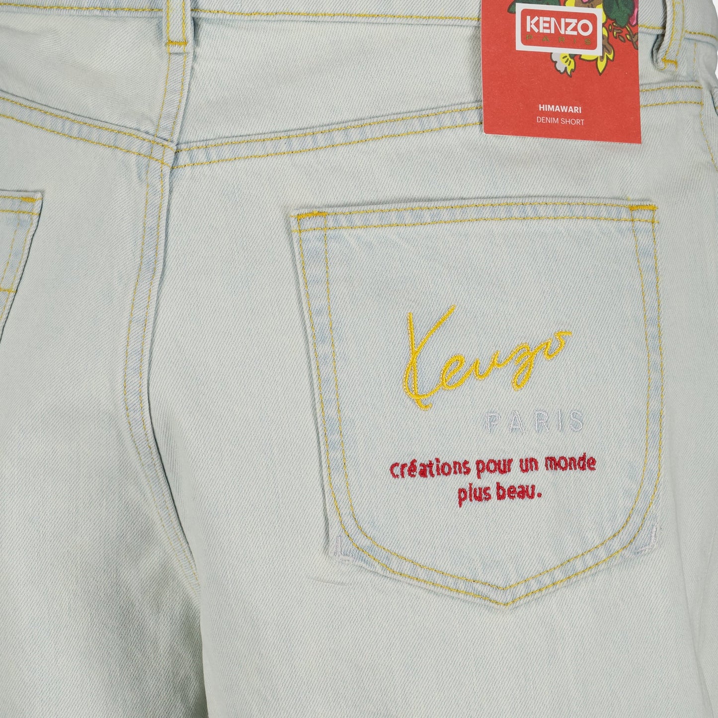 Kenzo denim shorts, luxury men's shorts, high-end denim, designer shorts, Kenzo men's fashion