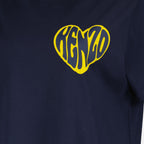 Kenzo, Blue Heart T-shirt, luxury women's wear, designer T-shirt, high-end fashion