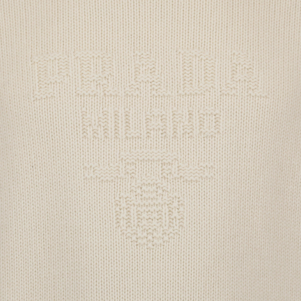 Prada, beige wool pullover, luxury sweater, elegant knitwear, high-end fashion