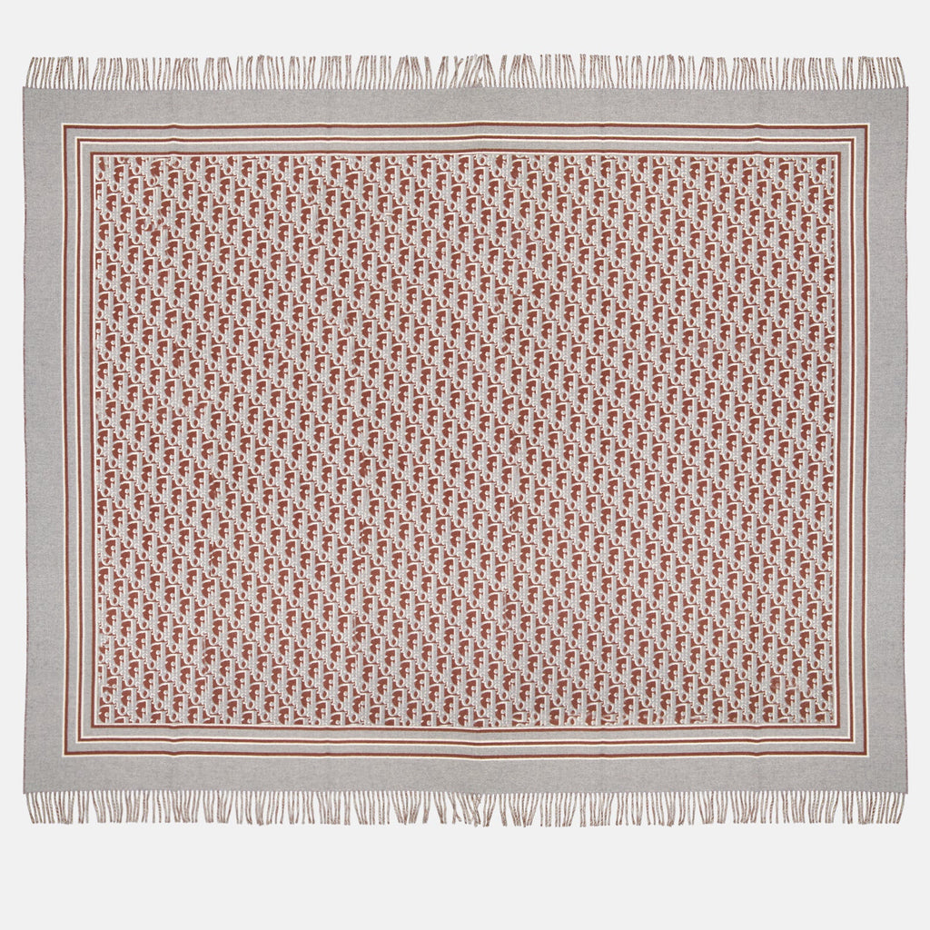 Dior plaid, luxury accessory, bordeaux-grey plaid, designer plaid, Dior fashion