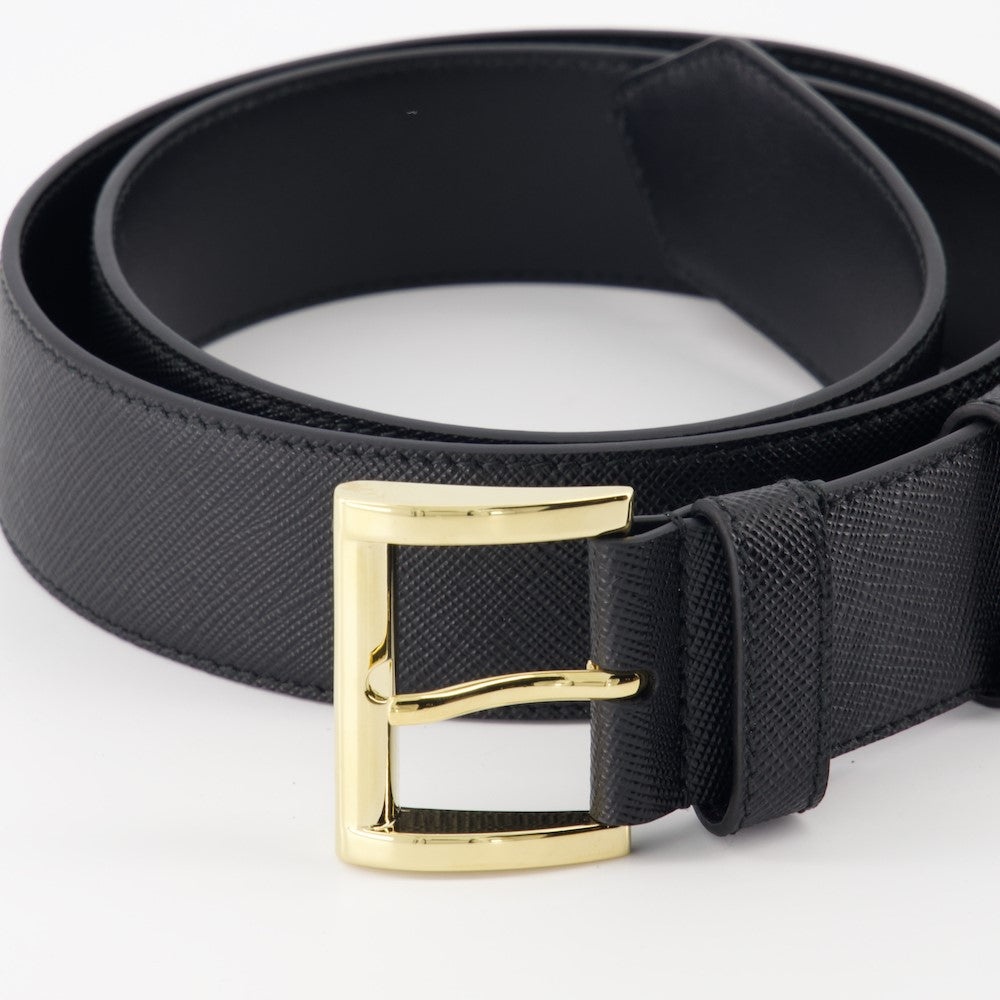 Saffiano Leather Belt, Prada Belt, Luxury Accessories, Designer Belt, Triangle Logo Belt