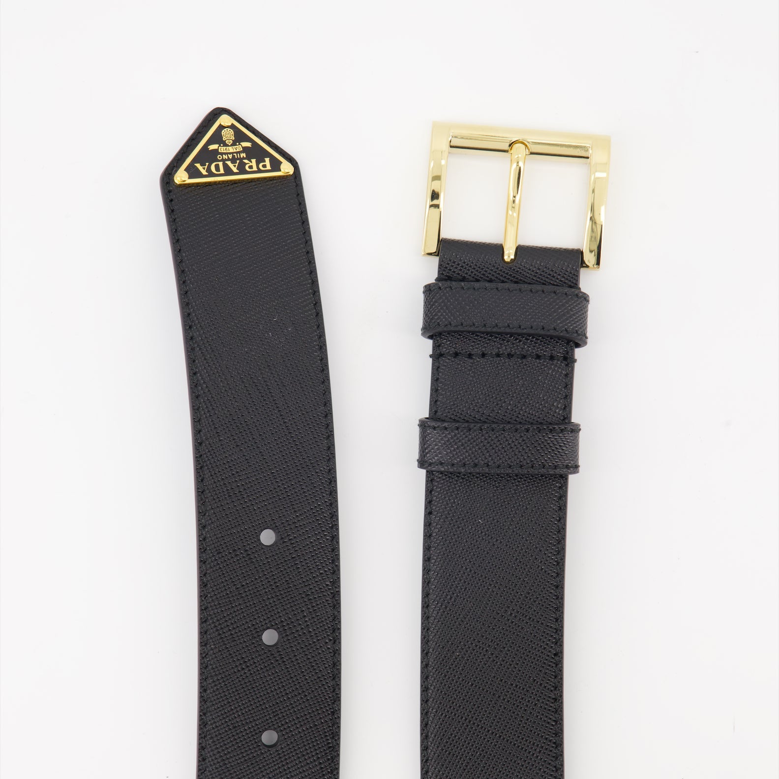 Saffiano Leather Belt, Prada Belt, Luxury Accessories, Designer Belt, Triangle Logo Belt