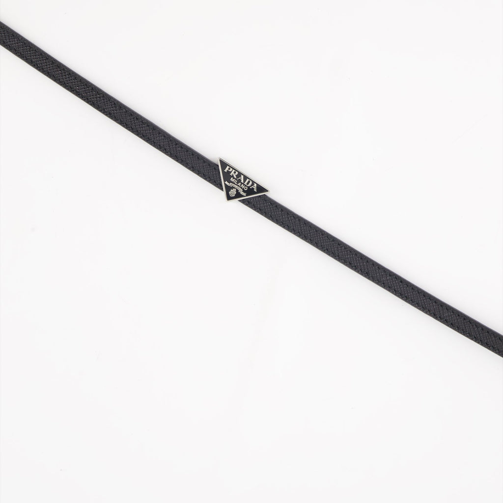 Saffiano leather bracelet, double wrap bracelet, Prada accessory, luxury leather bracelet, Italian craftsmanship