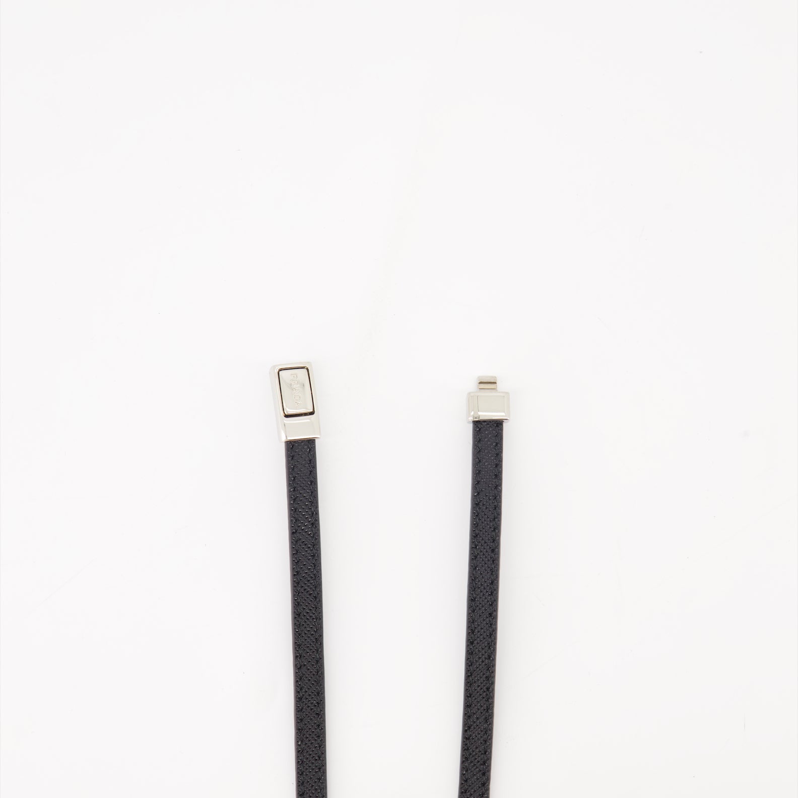 Saffiano leather bracelet, double wrap bracelet, Prada accessory, luxury leather bracelet, Italian craftsmanship