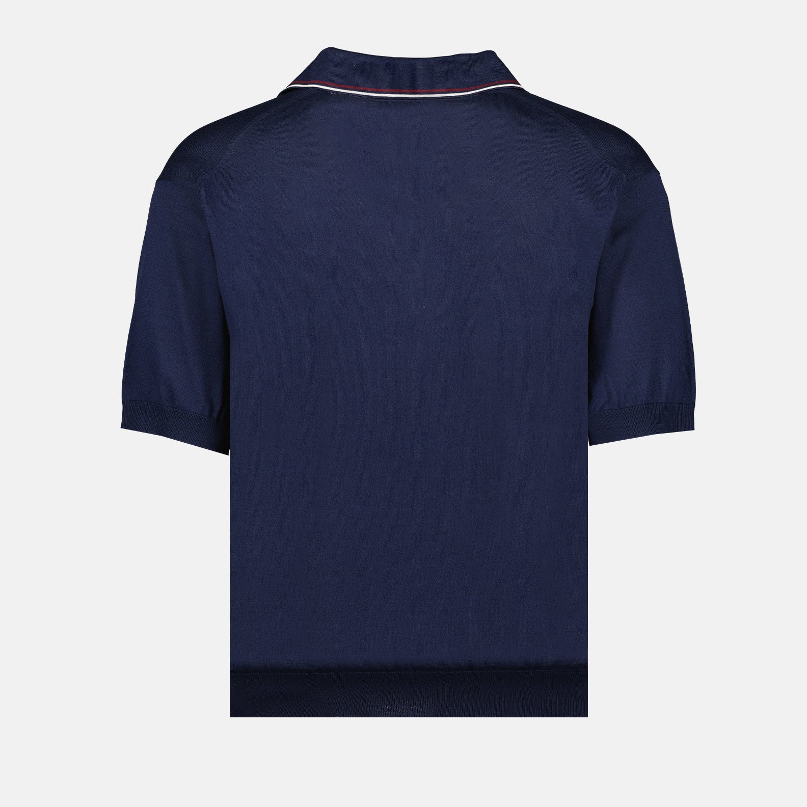 Prada silk shirt, blue polo, luxury men's wear, designer polo shirt, elegant blue polo