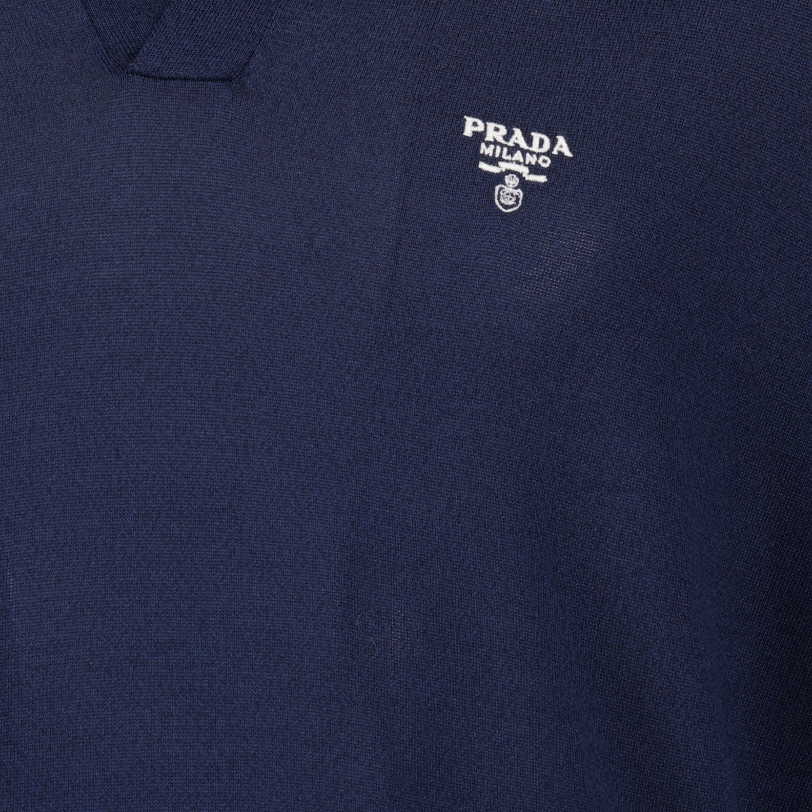 Prada silk shirt, blue polo, luxury men's wear, designer polo shirt, elegant blue polo