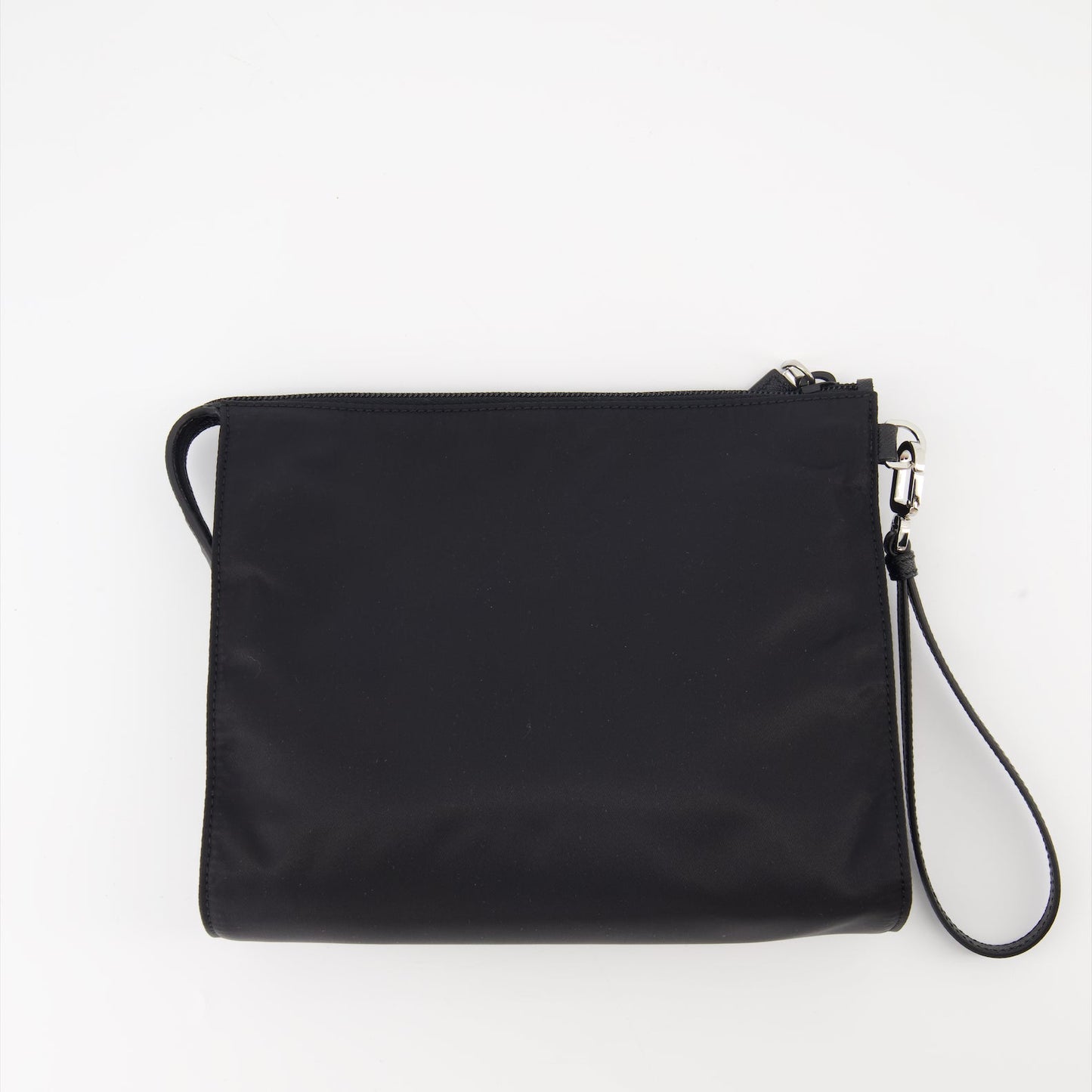 Prada, Black Pochette, Re-Nylon Accessory, Luxury Pocket, High-end Style