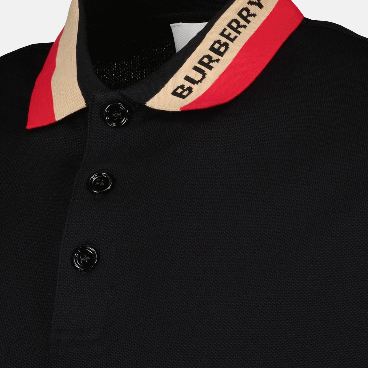 luxury polo shirt, black polo, Burberry Edney, elegant menswear, high-end fashion