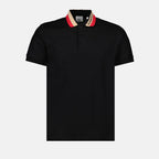 luxury polo shirt, black polo, Burberry Edney, elegant menswear, high-end fashion