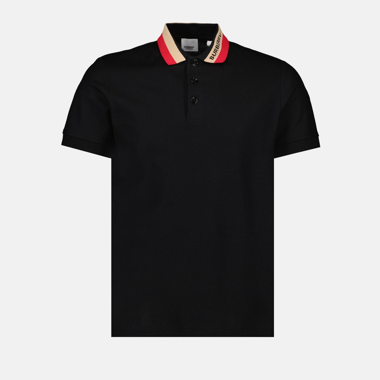 luxury polo shirt, black polo, Burberry Edney, elegant menswear, high-end fashion