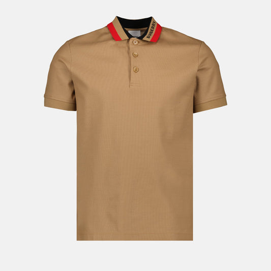 luxury polo shirt, Burberry, Edney Polo, brown polo, sophisticated men's wear