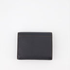 Burberry wallet, luxury leather wallet, black leather wallet, TB compact wallet, high-end accessories