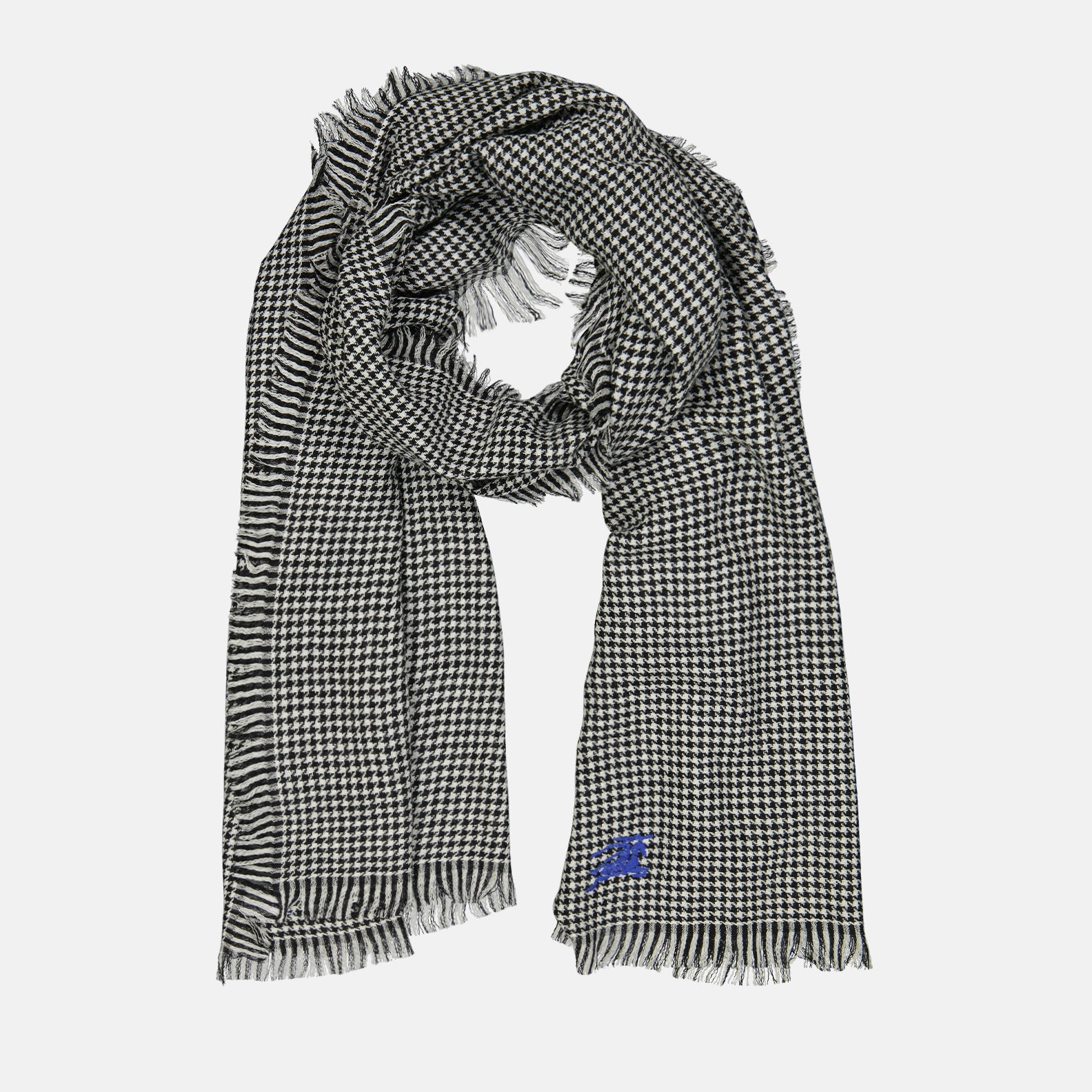 Houndstooth scarf, Burberry accessories, luxury scarf, designer scarf, timeless fashion