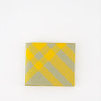 Burberry wallet, luxury accessories, yellow checkered wallet, sophisticated wallet, premium wallet