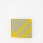 Burberry wallet, luxury accessories, yellow checkered wallet, sophisticated wallet, premium wallet