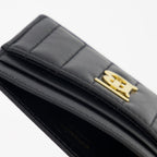 Lambskin card holder, Burberry accessories, luxury card holder, elegant card wallet, designer card case