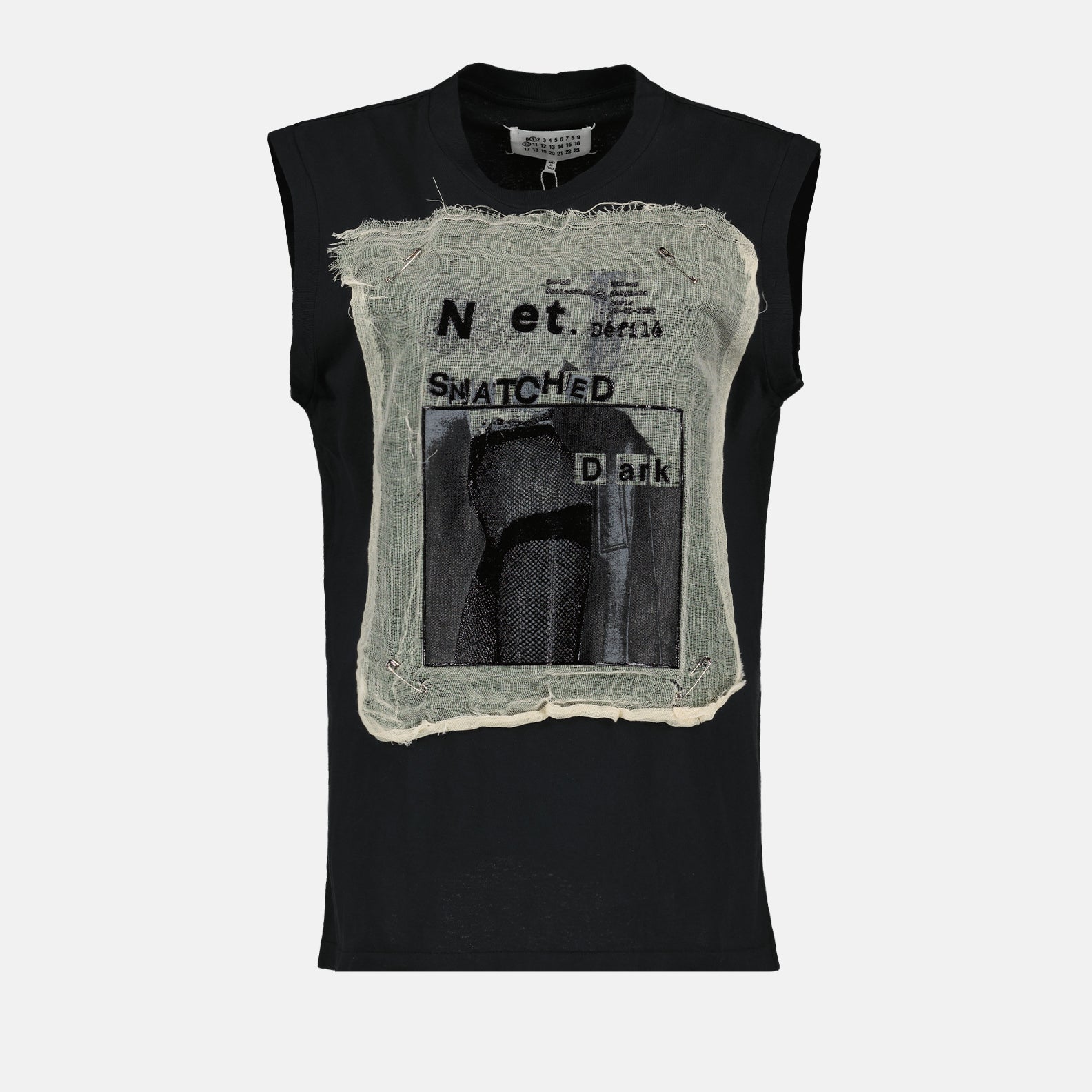 Snatched t-shirt, black t-shirt, high-end fashion, Maison Margiela, luxury casual wear