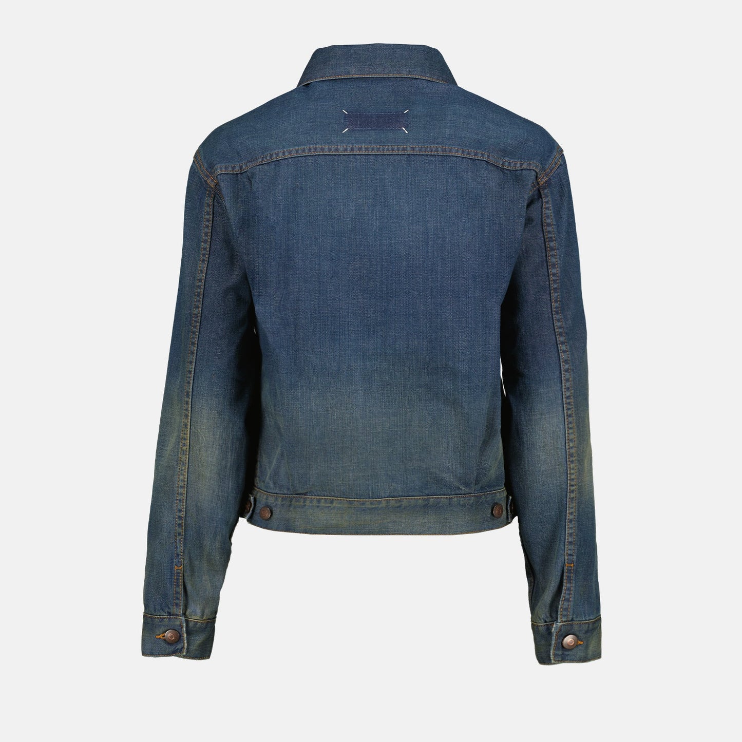 Maison Margiela, faded denim jacket, designer denim jackets, luxury casual wear, high-end fashion