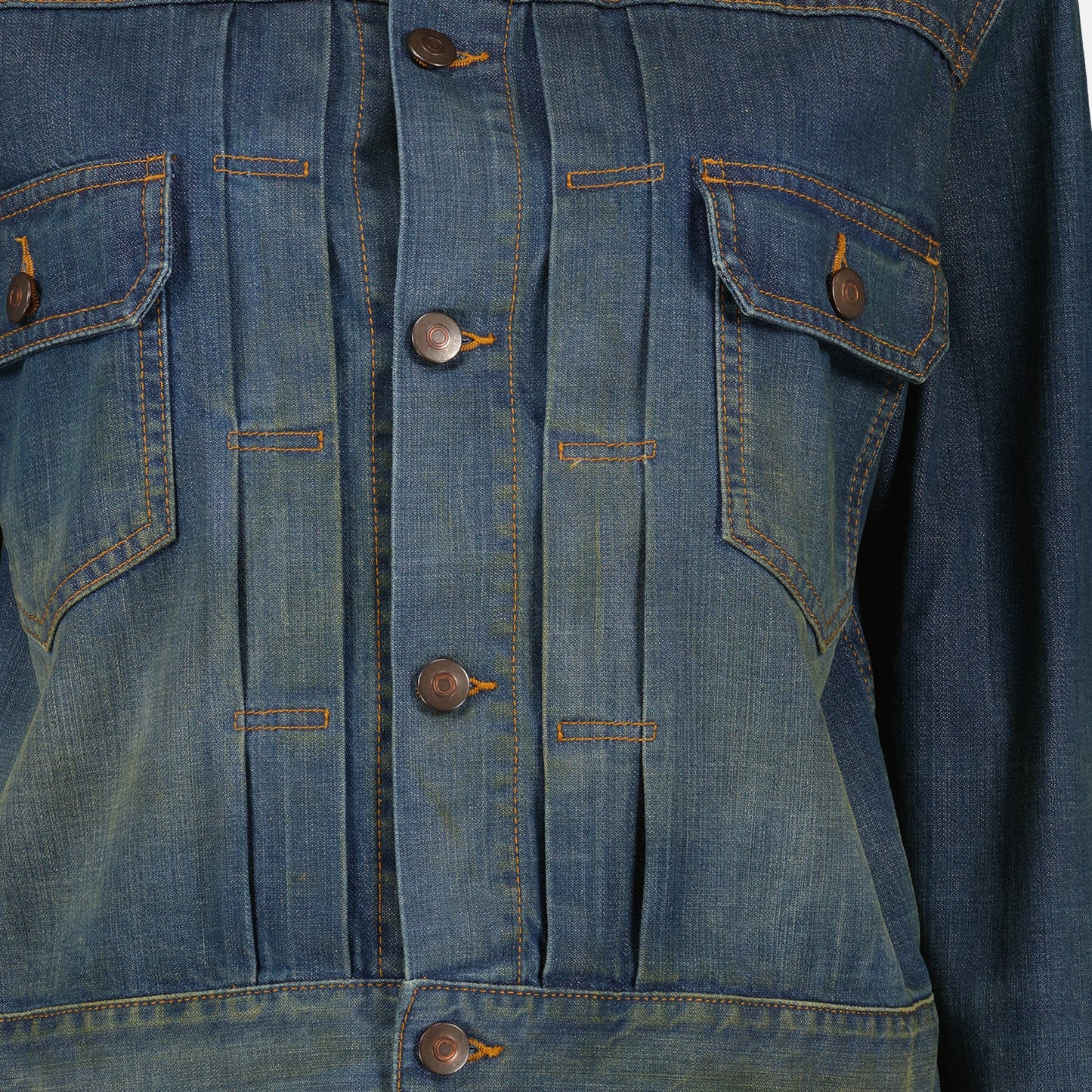 Maison Margiela, faded denim jacket, designer denim jackets, luxury casual wear, high-end fashion