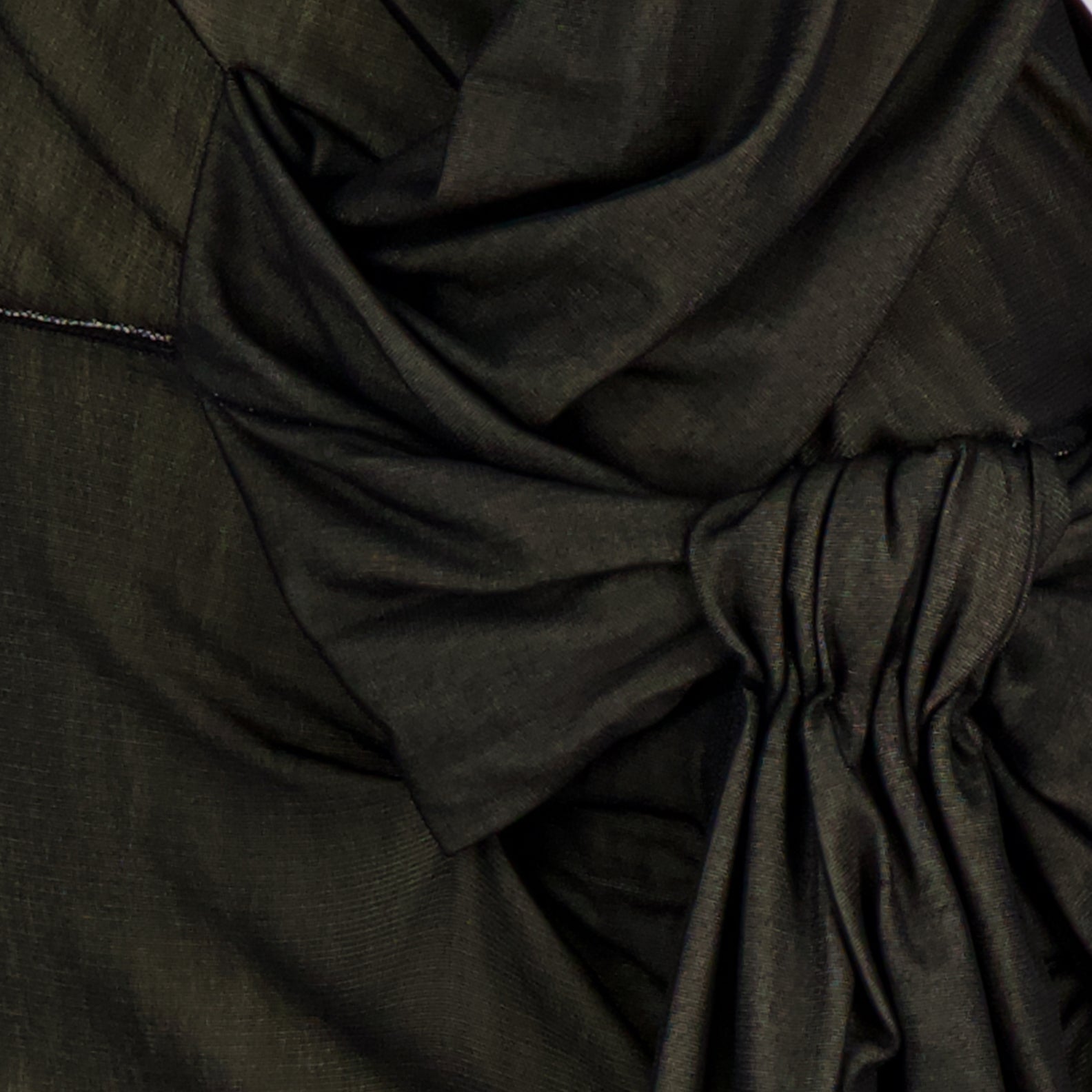 Asymmetric Ruched Dress in Viscose